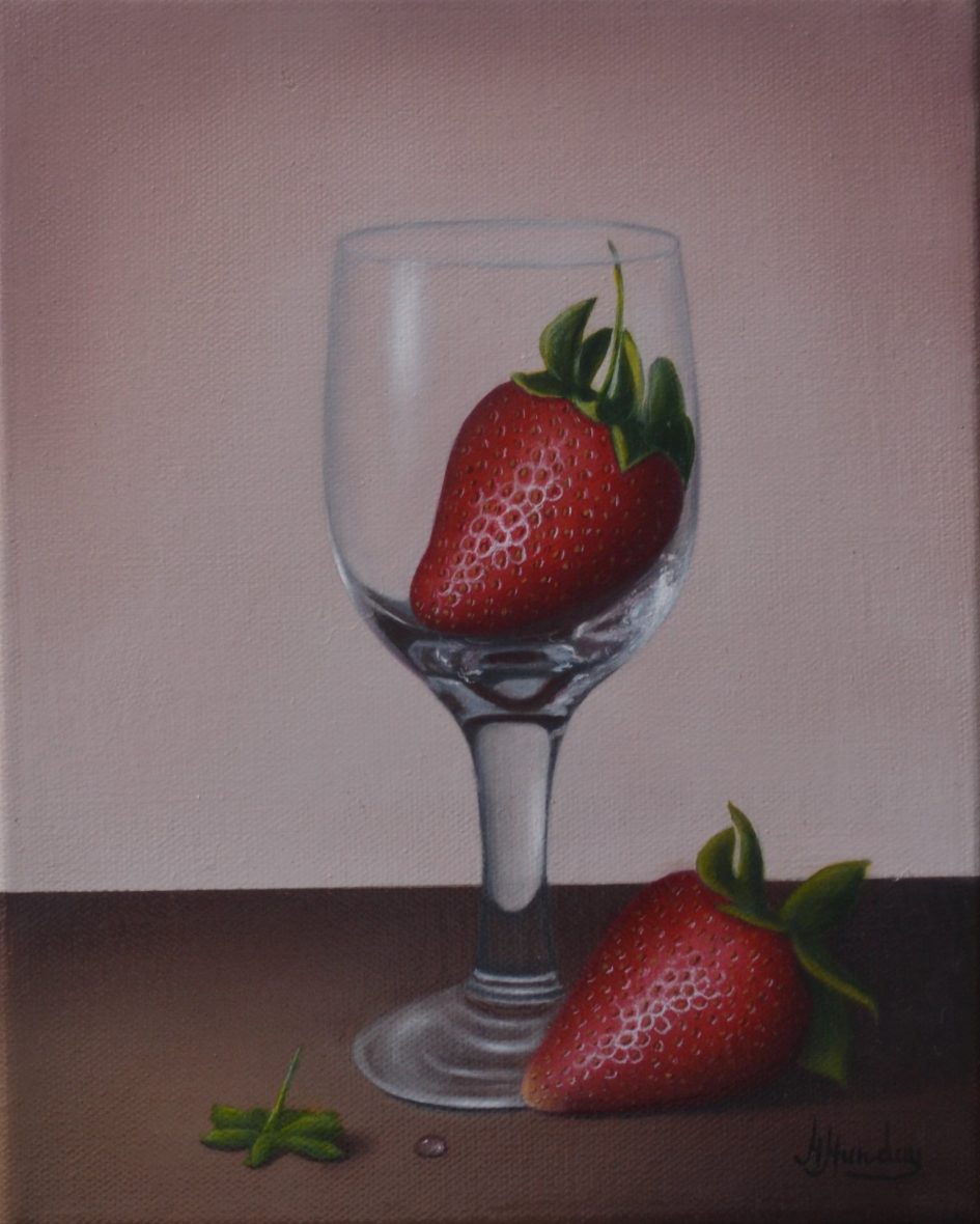 Strawberry in a Wine Glass | Margo Munday Fine Art | Classical and ...