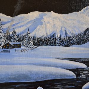 Winter Night At The Creek Margo Munday Fine Art Classical And